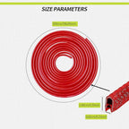 16.4FT(5M) Car Door Edge Guards, Car Door Protector, Rubber U Shape Car Trim Door Protectors Seal, Car Exterior Accessories Aluminum Boat Edge Trim Guards No Glue Required for Most Cars (Red)