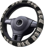 Car Steering Wheel Cover with Anti-Slip Lining, Universal 15 inch Wheel Cover, Fashion Car Interior Accessories for Women Men - Bald Eagle