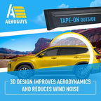 Extra Durable Window Deflectors Tape-On Window Visors Rain Guards Fit for Hyundai Santa Fe 2019-2023, Sun Visors, Wind Vent for Shades, Exterior Car Accessories - 4 pcs. AG0958