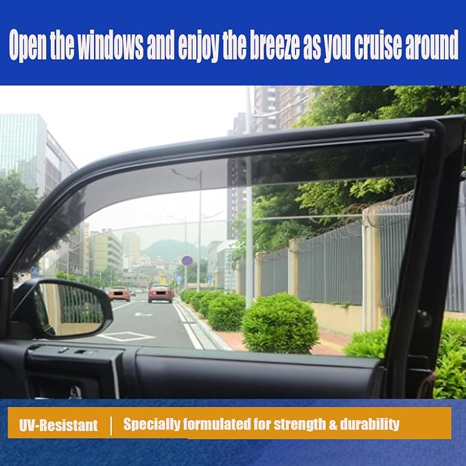 in-Channel Window Rain Guards for Trucks Chevy Silverado/GMC Sierra 1500 2500HD 3500HD 2007-2013 Crew Cab, Avalanche Yukon XL, Window Deflectors Vent Visors Sun Shades 4pcs