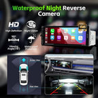Single Din Radio Car Stereo with Wireless Carplay & Android Auto, 6.9" IPS Touchscreen Car Stereo with Bluetooth 1080P Backup Camera Mirror Link Navigation AM/FM Type-C Fast Charging USB EQ SWC Mic