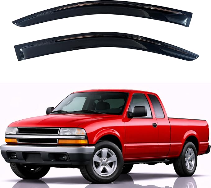 KPY Rain Guards Fit for 1994-2004 Chevrolet S10/GMC Sonoma, Out-Channel Window Visors Vent Wind Deflectors 2PC, Truck Accessories for 1995-2005 Chevy S10 Blazer/GMC S15 Jimmy, 1996-2000 Isuzu Hombre