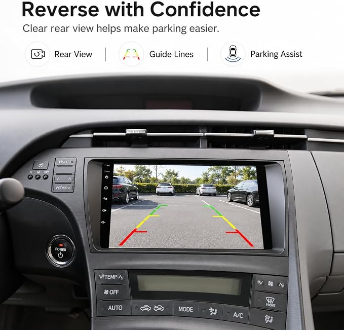 for Toyota Prius 2010-2015 Car Stereo, 8 Core 4GB+64GB Android Radio with 32-Band DSP, Wireless CarPlay & Android Auto, 4G LTE GPS Navigation, AHD Backup Camera