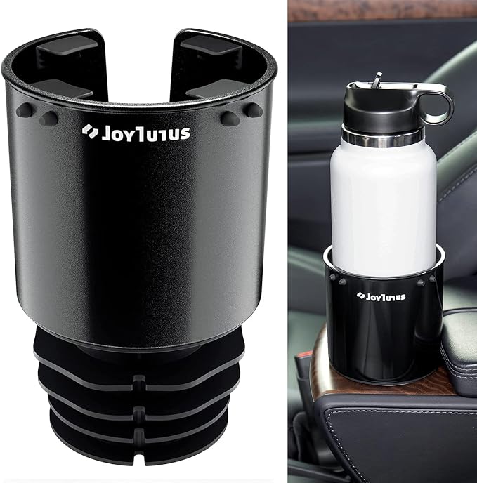 Large Stable Cup Holder Expander for YETI, Hydro Flask, Hold 18-40 oz Bottles and Mugs, Car Cup Holder Adapter with Adjustable Rubber Base