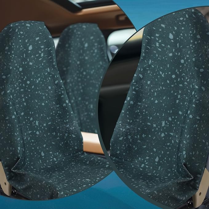 2 Pack Car Seat Towel Covers Athletic Running Towel Performance Microfiber Post Workout Sweat Washable Cover Non Slip for Seat Outdoor Sport (Green Splat)