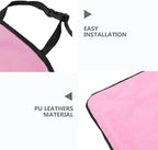 Car Kick Mats Back Seat Protector for Seat Kick Mats Automotive Interior Protectors Pink Faux Leather Dirt and Mud Resistant