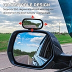 2PCS Car Blind Spot Mirror, Rectangular HD Glass Blind Spot Mirrors for Cars, 360° Adjustable Wide Angle Auto Blindspot Side Rear View Mirror, Car Accessories for SUV Truck (Stick-on, Black)