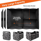 Trunk Organizer, Collapsible Trunk Organizers and Storage, Car Accessories for Women and Men, Multi-Compartment Trunk Storage Organizer for SUV, Car, Mini-Van - Floral