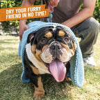 Furrocious Super Absorbent, Ultra Soft Microfiber Pet Towel for Drying & Grooming Dogs, Cats & More, Blue (25 inches x 36 inches) PCS1996 - Pet Blanket, Pet Bed Topper