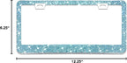 Bling License Plate Frame for Women, 1PCS Sparkly License Plate Frames| Over 1200 pcs 14 Facets Bedazzled Clear Glass Diamond Rhinestone Crystals w/Free Glitter Diamond Box (Blue)