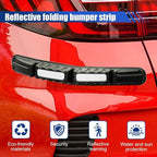 YoRise 2PCS Car Bumper Guard Strip, Anti-Collision Anti-Scratch Car Bumper Protector Trim with Reflective Patch, Foldable Door Edge Guard for Most Cars (White)