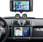 4G+128G Car Radio Stereo for Mercedes Benz Smart Fortwo 2011-2015, 9" HD in-Cell Touch Screen/Android 15/Wireless CarPlay/Android Auto/GPS/WiFi/5.0Bluetooth/FM/RDS/SWC/AHD Backup Camera