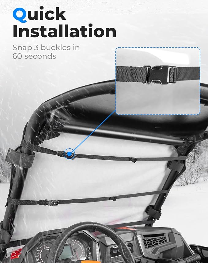 19-23 XP 1000 Windshield Cover 42"x25" Small Size Waterproof Compatible with Polaris RZR XP 1000 /RZR XP Turbo Transport Protector UTV Frost Sunshade Cover for Ice and Snow