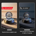 Kwak’s Solar-Powered Rotating Car Aromatherapy Auto-Spinning Ornament with Refillable Scent Pad, Subtle Ocean Fragrance, Ideal Gift for Men Women Dad Husband for Dashboard (Red-1)