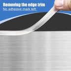 Clear Rubber Edge Trim, Self-Adhesive Silicone Edge Trim, Edge Protector for Sheet Metal, Glasses or Flexi Glasses, Silicone Rubber Material, Transparent Color, Fit 1/4"(6mm), 10Ft