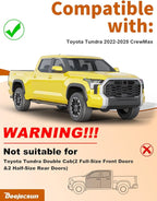 in-Channel Rain Guards Fit for Toyota Tundra CrewMax 2022-2026 Extra Durable Window Rain Guards Window Deflectors Low Profile Vent Visors Vent Shades Exterior Truck Accessories
