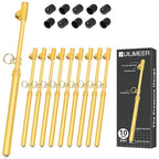 10-Pack Dual Head Tire Pressure Gauge 10-150 PSI (Gold) | Heavy Duty Air Pressure Gauge with Stainless Steel Body, Metal Nozzle & Durable Plated Brass – for Cars, Trucks, Bikes, RVs