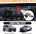 Auto Start Stop Eliminator for 2021-2025 Ford Bronco & 2022 Ford F-150 Raptor, Engine Start-Stop System Bypass, Automatic Stop-Start Canceller (Note:No fit Bronco Sport and Bronco Badlands)