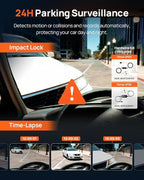 4K Dash Cam Front and Interior, 4K HDR Dash Camera with F1.55 Aperture, Wi-Fi 6, 24H Parking Surveillance, GPS, Loop Recording, 64GB Card Included, UHD Dashcam for Cars/Taxi/Uber/Lyft