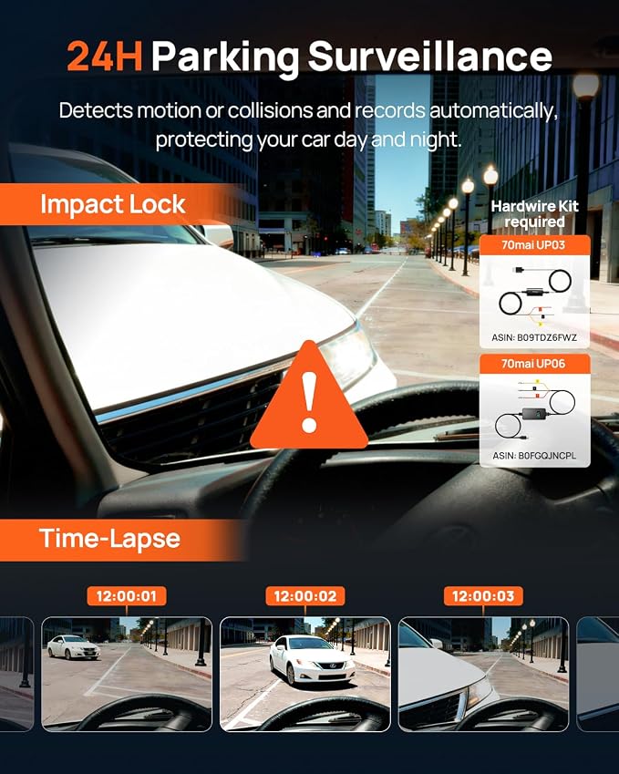 4K Dash Cam Front and Interior, 4K HDR Dash Camera with F1.55 Aperture, Wi-Fi 6, 24H Parking Surveillance, GPS, Loop Recording, 64GB Card Included, UHD Dashcam for Cars/Taxi/Uber/Lyft