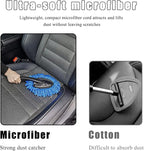 Car Dash Duster Brush, Super Soft Microfiber Multi-Functional Car Cleaning Brush, Scratch Free Dash Dusting Tool with a Anti-Skid Handle for Vehicle Home Kitchen Cleaning (Blue)