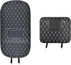 Childproof Back Kick Pad Scratch Protector Leather Storage Pockets for Family Travel Kick Mat