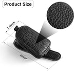 2PCS Sunglasses Holder for Car, Leather Magnetic Buckle Sun Visor Sunglass Clip, Ticket Card Storage Glasses Clip, Car Interior Accessories for Men and Women（Black）