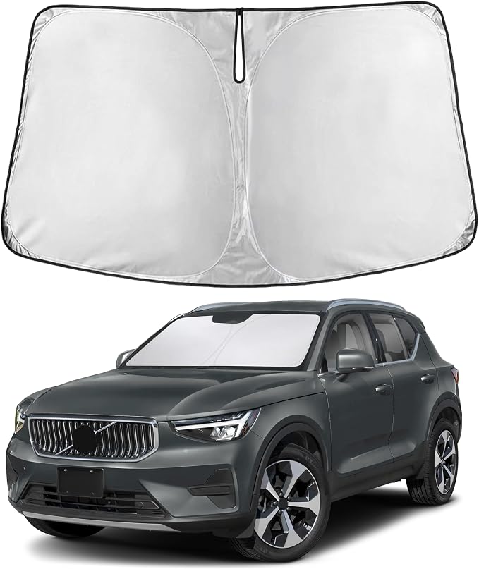 Windshield Sunshade Compatible for Volvo XC40 2019-2024 2025 2026, Sun Visor for Front Windshield & Window Sun Shade Cover, UV Heat Blocker & Protector, Car Accessories