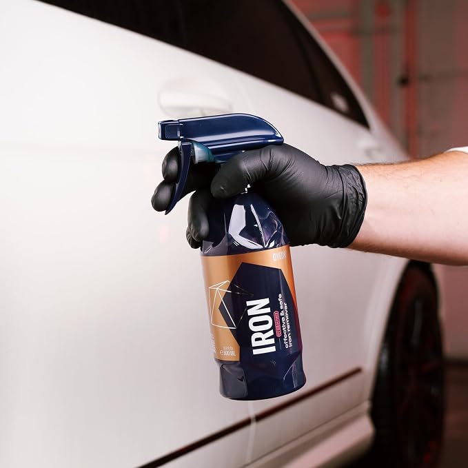 Gyeon Iron Redefined Iron Remover Fallout Cleaner for Car Paint Wheels Glass pH Neutral Color Changing Formula Removes Brake Dust Rust & Rail Dust Powerful Auto Detailing Surface Decontamination