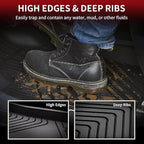 Floor Mats for Honda Accord Sedan 2026 2025 2024 2023 (Gasoline & Hybrid), All Weather Protection Custom Fit Anti-Slip TPE Floor Liners,1st & 2nd Row, Black