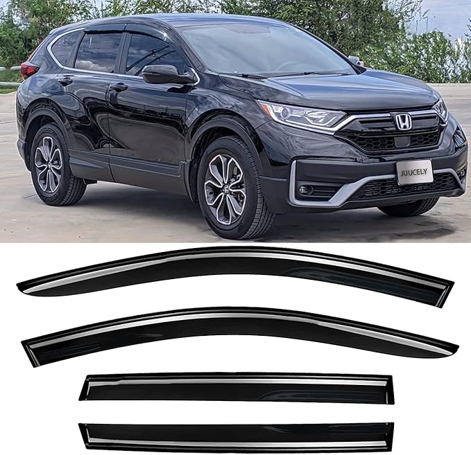 Side Window Visors rain Guards Vent Deflectors for Honda CRV (CR-V) 2017 2018 2019 2020 2021 2022 LX EX EX-L Touring