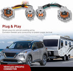 4 Pin Trailer Wiring Harness Kit 56459 Vehicle Standard 4 Way Connector Custom for 2021 2022 2023 2024 2025 Nissan Rogue Simple Fit Tow Hitch Harness