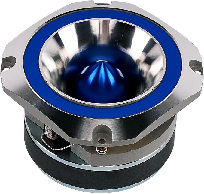 Heavy Duty Super Tweeter (ATR-4053-BLUE), 400 Watts, Die Cast Aluminum Frame, Candy Blue, Diamond Chrome Cutting Fnish, 1.5” Kapton Voice Coil, 4-8 Ohms