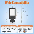 New 2 in 1 Sunglass & Photo Holder for Car, Strong Magnetic Leather Sunglasses Holder, Car Visor Picture Holder Clip, 2026 Upgraded No Fall No Slide Car Visor Accessories