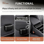 Car Trash Can with Lid - Leakproof Mini Garbage Bin for Door or Seatback,Premium ABS Auto Organizer,Space-Saving Car Garbage Can for Commuters,Families and Pet Owners,Fit for SUV,Sedan,Truck (Black)