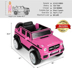 Ride On Cars, Licensed Mercedes-Benz Maybach G650S, 12V7AH Battery Powered Toy Electric Car for Kids W/LED Underglow Lights,Remote Control, 2 Motors, 3 Speeds, Music, Bluetooth,Horn, Rose Pink