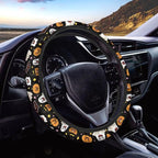 Elastic Steering Wheel Cover Non-Slip Steering Wheel Protection | Ghost Pumpkin Print, Halloween Decor, Steering Wheel Protector No Smell Fashion Machine Washable Universal