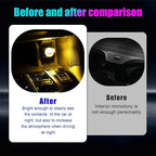 4 PCS USB LED Car Interior Atmosphere Lamp, Portable Mini LED Night Light, Plug-in USB Interface Trunk Ambient Lighting Kit, Universal Interior Car Accessories (Yellow)