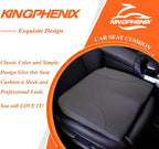 Premium Car Seat Cushion, Memory Foam Driver Seat Cushion to Improve Driving View- Coccyx & Lower Back Pain Relief - Seat Cushion for Car, Truck, Office Chair (Leather Dark Gray)