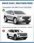 in-Channel Window Rain Guards Fit for GMC Terrain 2018-2024,Rain Guards Visors Vent Visors Window Deflector, Vent Shades Car Accessories -4 pcs