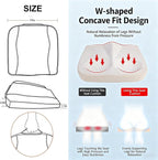 Comfort Memory Foam Car Seat Cushions For Driving,Black Booster Cushion Pad | Ergonomic Height Cushion, Sciatica & Lower Back Pain Relief Pillow, Comfort Seat Pad for Car Office Wheelchair Short People