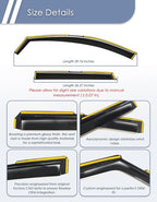 in-Channel Window Rain Guard for Fit for Hyundai Tucson 2022 2024 2023 2025 2026 Rain Guards Side Window Visors Low Profile Vent Visor Window Deflectors Vent Shades Car Accessories