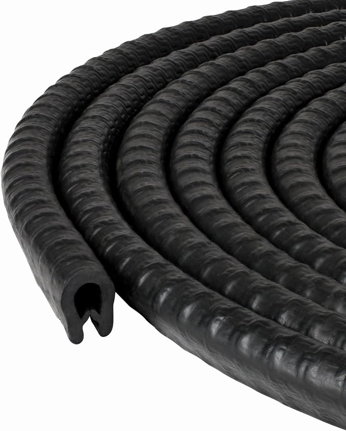 Edge Trim Black Small, Fits Edge 1/16 to 1/8 Inch, Length 10 Feet (3 Meter)
