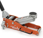 Low Profile Floor Jack, 2 Ton Aluminum and Steel Hydraulic Car Jack with Dual Pump System, Rapid Lift, Orange