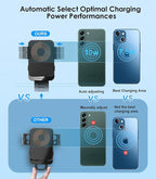 Wireless Car Charger, 15W Fast Charging Auto-Clamping Car Charger Phone Mount Air Vent Cell Phone Holder Compatible iPhone 16/15/14/13/13 Pro/12 pro/12/11, Samsung Galaxy S23/S22/S21/S20, etc