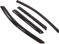 WD2-353 Dark Smoke 4 Pcs Set Window Visor (Outside Mount) Deflector Rain Guard Compatible with 2009-2013 Nissan Rogue