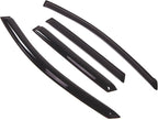 WD2-353 Dark Smoke 4 Pcs Set Window Visor (Outside Mount) Deflector Rain Guard Compatible with 2009-2013 Nissan Rogue