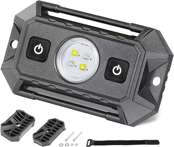 UTV Dome Light with Switch, Universal Roll Bar Mount LED Lights Roll Cage Map Light Interior Lights for UTV ATV Golf Cart Trucks Bed RZR Polaris Off-Road - White/Green