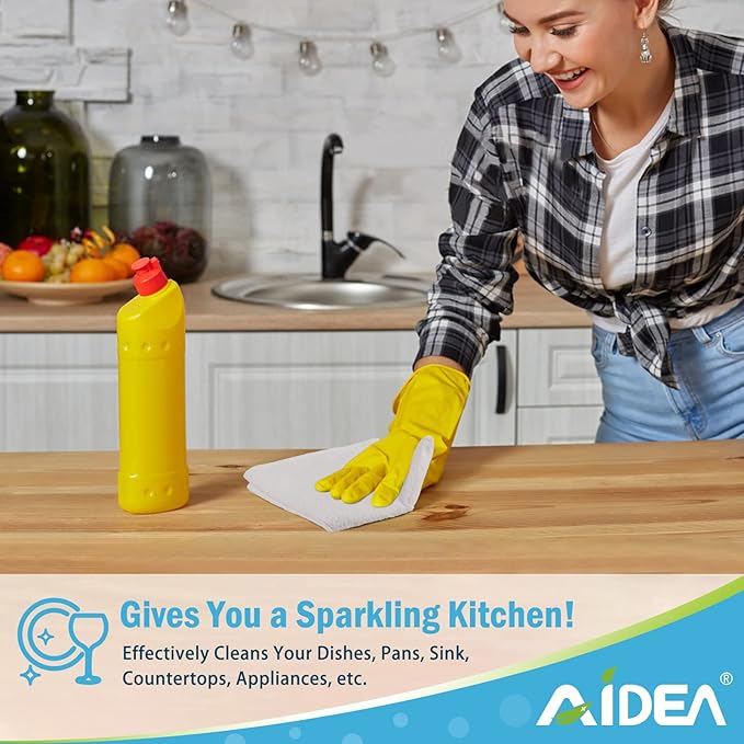 AIDEA Microfiber Cleaning Cloth White, 100PK, Cleaning Rags, 11.5"×11.5" | Microfiber Towels for Cars, Lint Free Cloth for House, Kitchen, White Shop Towels, Cleaning Supplies