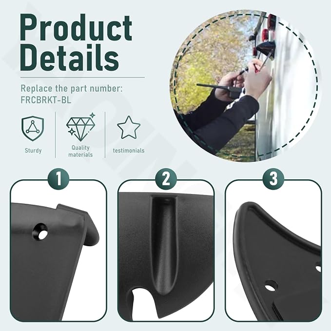 FRCBRKT-BL Mounting Bracket Compatible with Furr-ion Backup Camera/RV Camera, Backup Cam-era System Mounting Kit (Moun-ting Bracket Only)